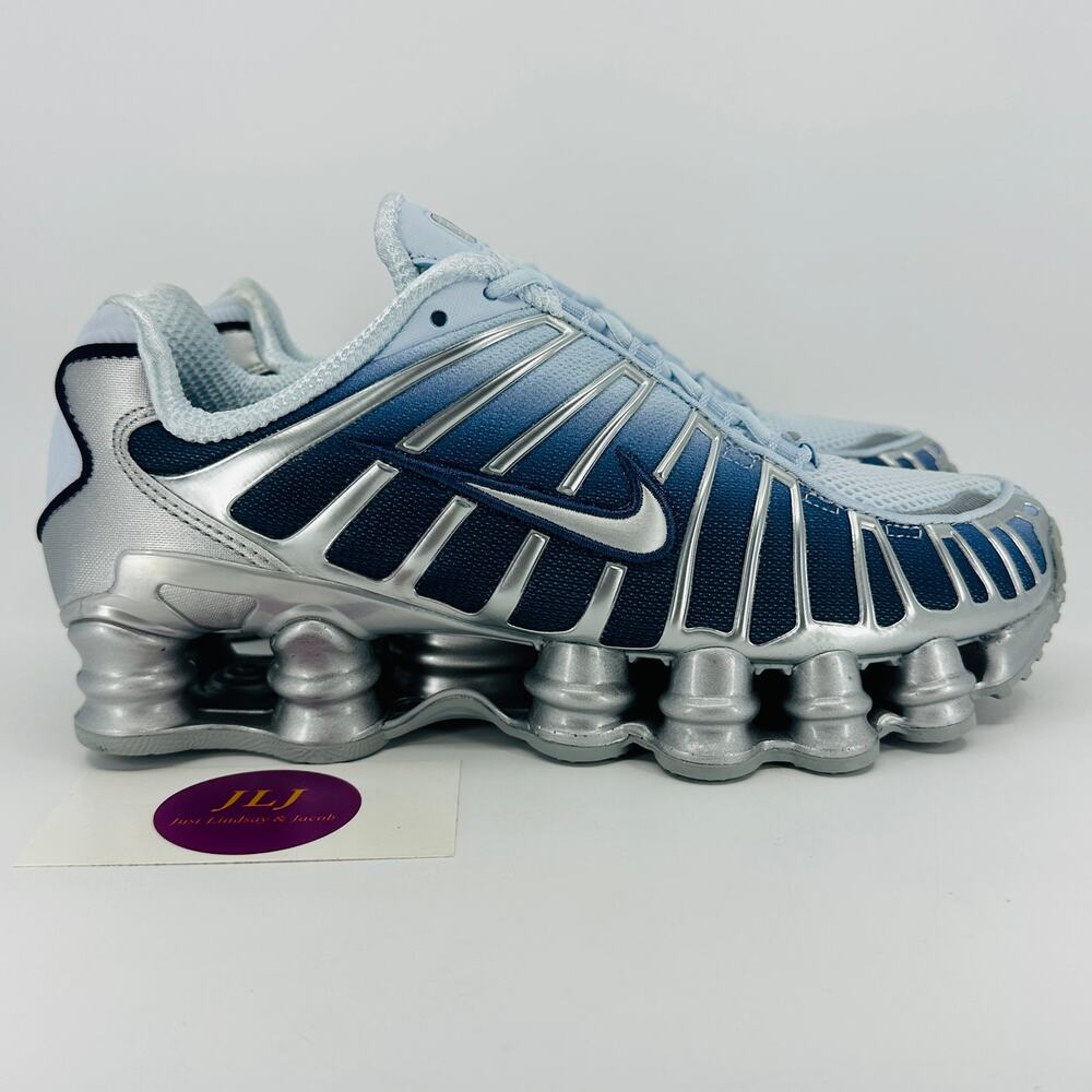 Nike Women's Shox TL Fade Blue Tint Metallic Silver Sneakers IH1336-403 Size 7.5